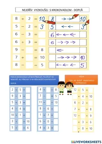 Procvičuj sčítání a odčítání