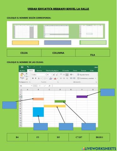 Excel celdas