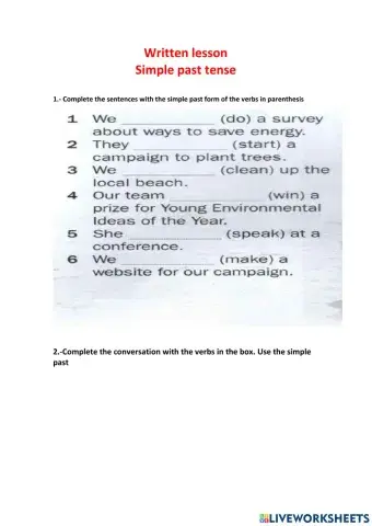 Simple Past Tense: Rules