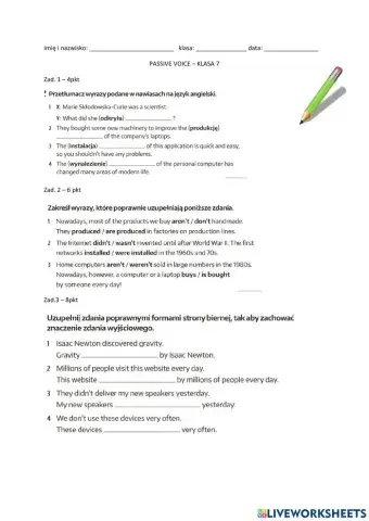 Passive + word formation Polish Brainy7