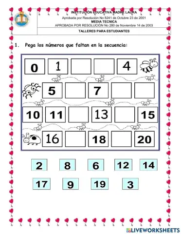 quizz de númernos y conjuntos