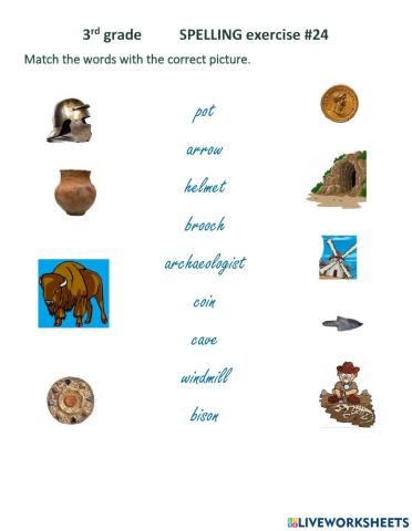 Spelling matching practice