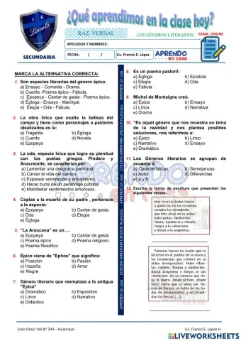 Prac. de géneros literarios