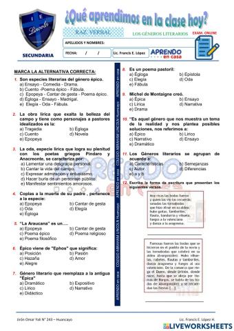 Prac. de géneros literarios