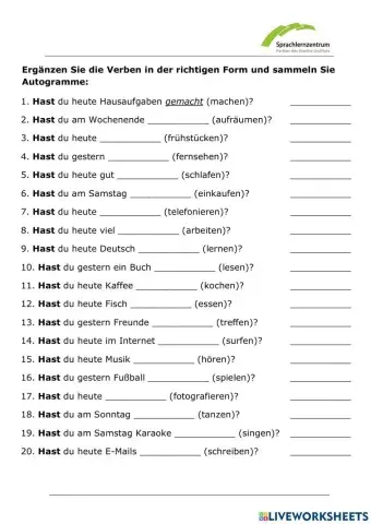 A1.1 Perfekt-Interview