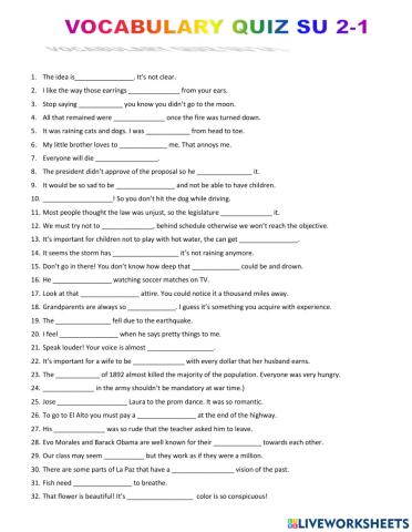 Cba summit 2-1 vocabulary quiz 2