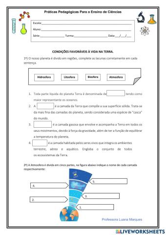 Condições favoráveis à vida na Terra