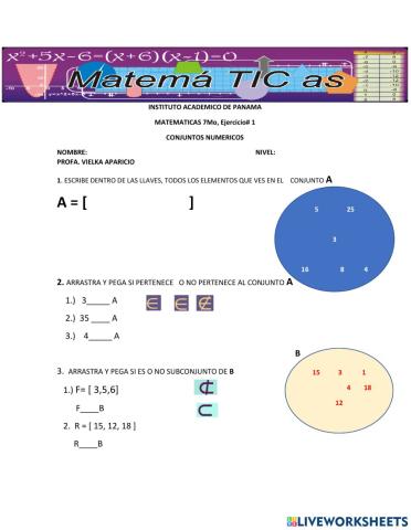 Conjuntos numericos