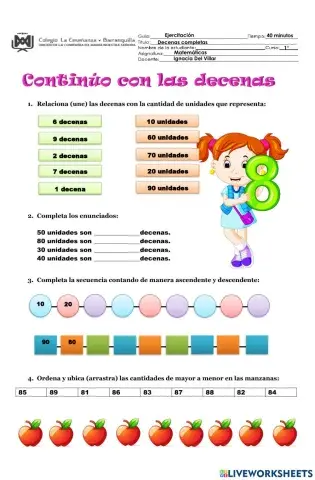 Unidades y Decenas