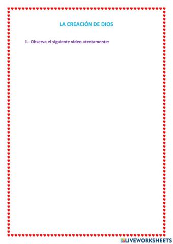 La Creación de Dios