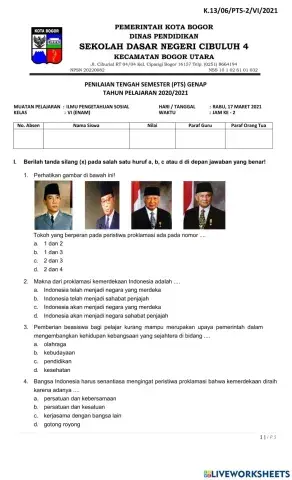 Soal PTS Genap Mupel  IPS