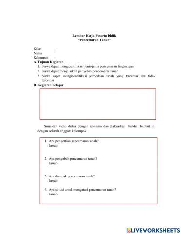 LKPD Pencemaran Tanah