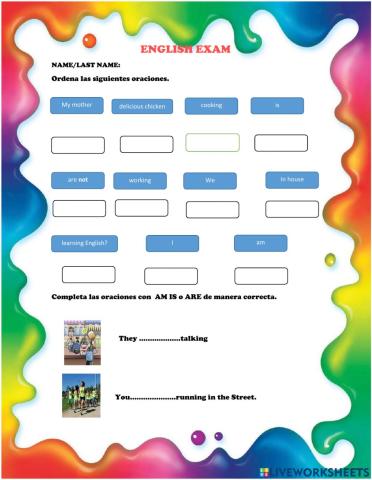 Evaluación de inglés 3° de secundaria