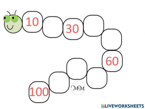 Counting in 10s backwards