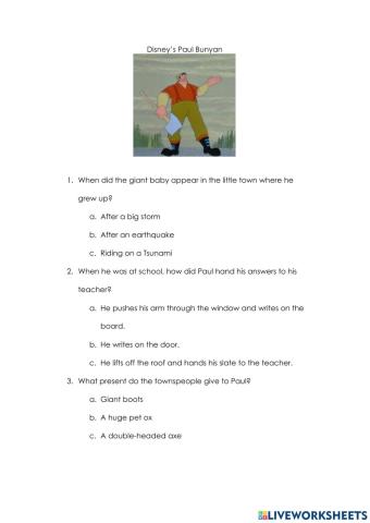 Tall Tale: Disney's Paul Bunyan