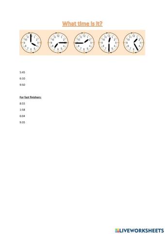 What time is it? - test