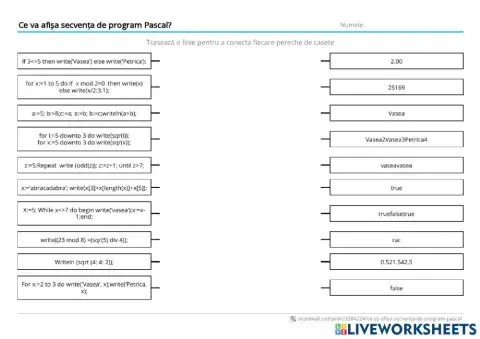 Ce va afisa secventa?