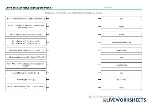 Ce va afisa secventa?