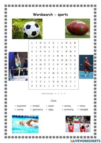 Wordsearch - sports