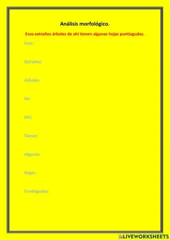 Análisis morfológico