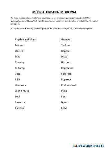 Música urbana moderna