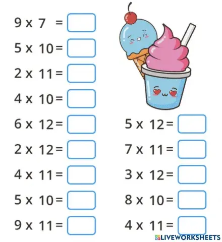 Tablas de multiplicar
