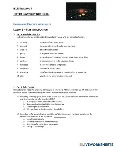 IELTS Text 02 Lesson 01 Homework