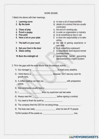 Work-Business Idioms