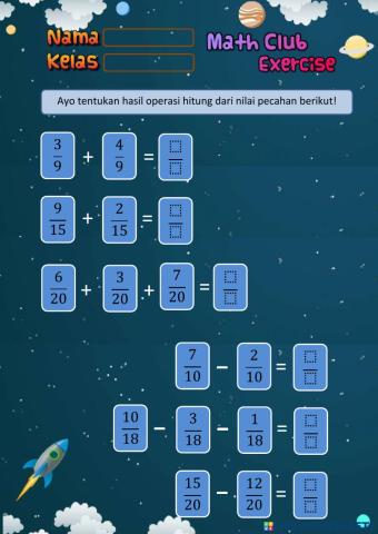 MC Penjumlahan Pecahan