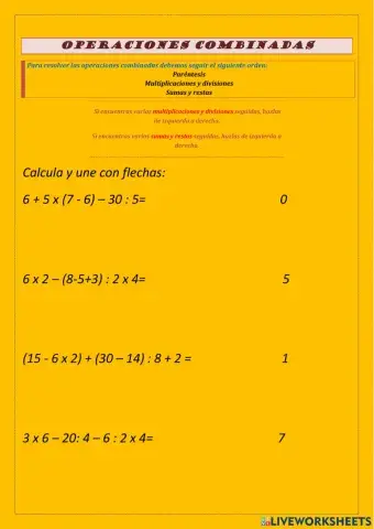 Operaciones combinadas