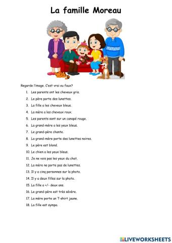 Les couleurs et la famille