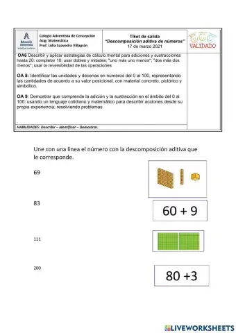 Descomposición aditiva de números