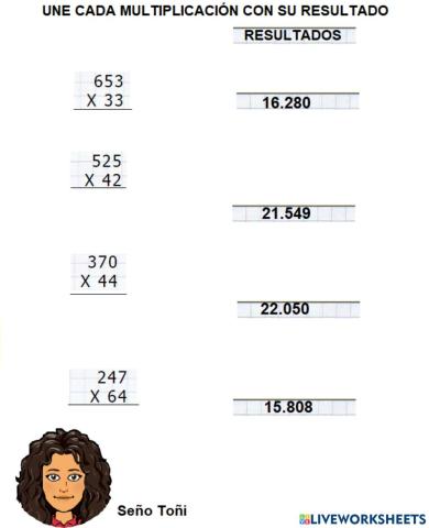 Multiplicaciones 2 cifras