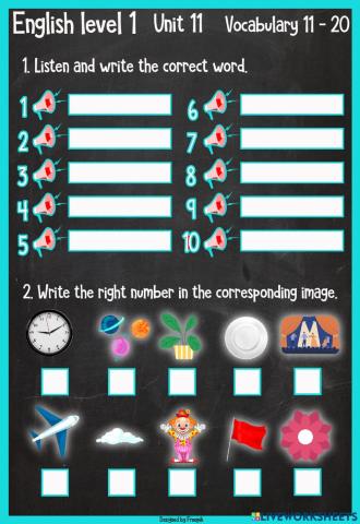Unit 11 match vocabulary 11-20