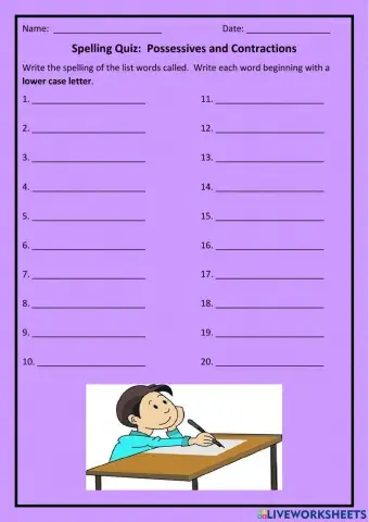 Spelling: Possessives and Contractions