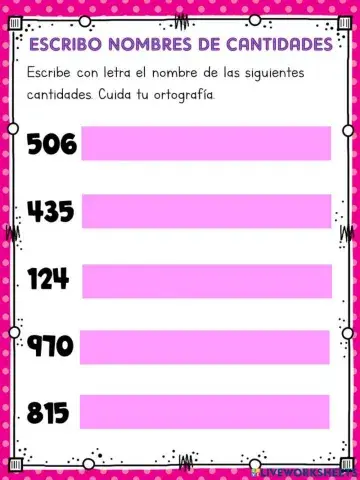 Escritura de numeros de 3 cifras