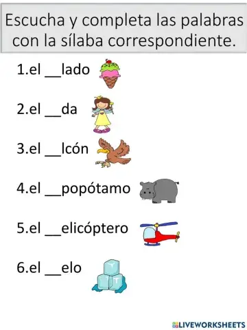 Vocabulario de la letra Hh