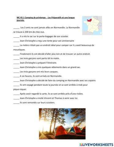 Camping de Printemps Partie A et B