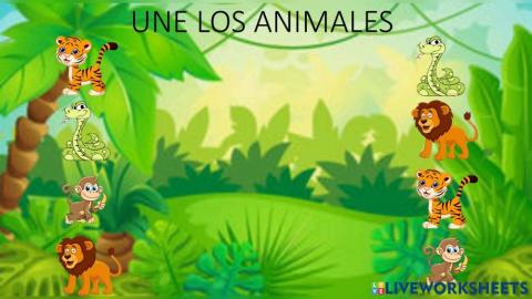 Une los animales de la selva
