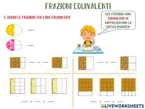 Frazioni complementari e equivalenti