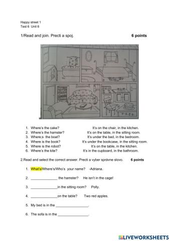 Happy street 1 Test 6