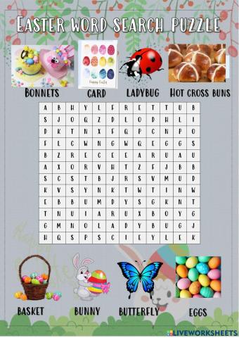 Easter Word search puzzle