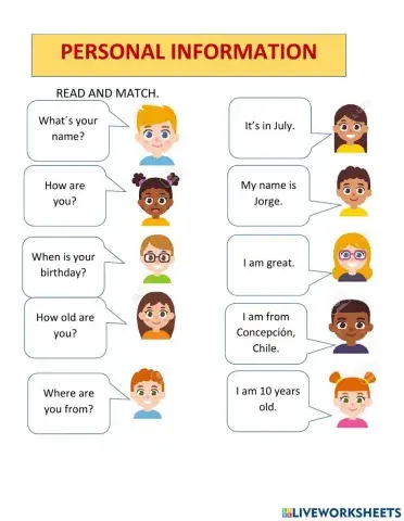 Personal Information  reading