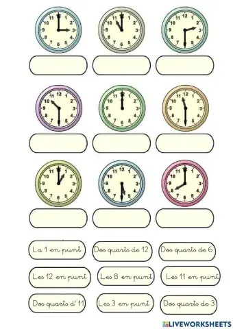 Hores en punt i dos quarts