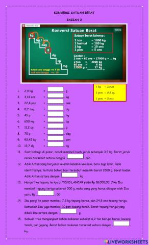 Konversi Satuan Berat-Bagian 2