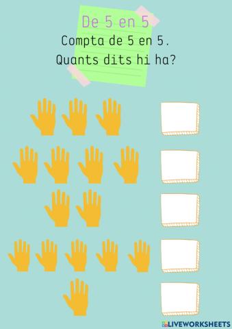 Compta de 5 en 5