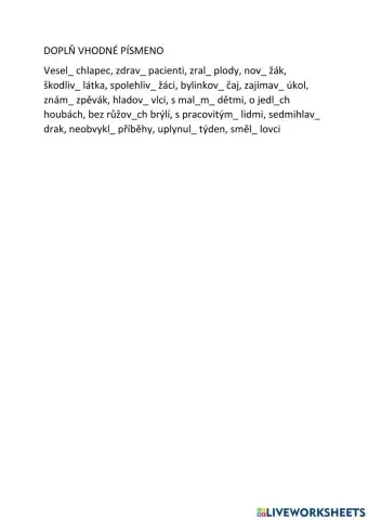 Přídavná jména tvrdá