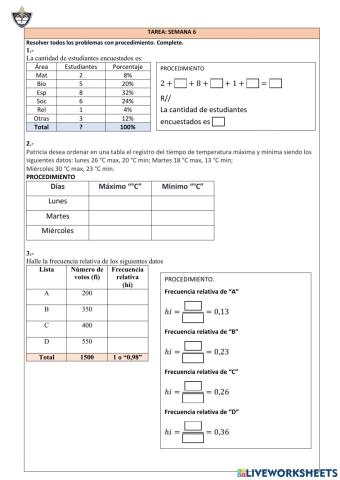 Tablas - Frecuencias