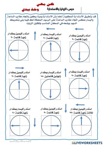 الزوايا والاستدارة