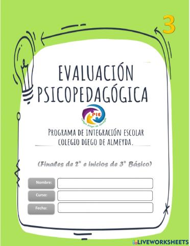 Evaluación Lenguaje 3°básico CDA